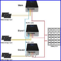 100A MPPT Solar Charge Controller 12V 24V 48V Battery Regulator LCD Touch Screen