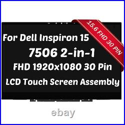 15.6 for Dell Inspiron 7506 2-in-1 FHD P04P7 Led Lcd Touch Screen with Bezel