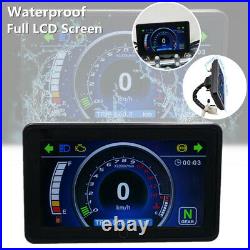 1x Motorcycle Full LCD Screen Speedometer Digital Odometer One-touch Conversion