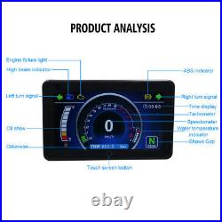 1x Motorcycle Full LCD Screen Speedometer Digital Odometer One-touch Conversion
