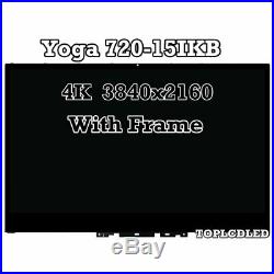 4K 3840x2160 Lenovo Yoga 720-15IKB UHD LCD Screen Touch Digitizer Frame Assembly