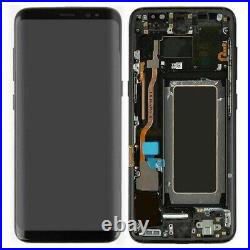 Black OEM Samsung Galaxy S8 SM-G950 LCD Display Touch Screen Digitizer + Frame