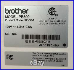 Brother PE500 Computerized Personal Embroidery System Machine LCD Touch Screen