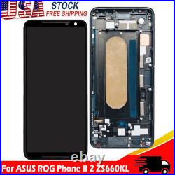 Display LCD Digtizer Touch Screen Assembly Frame For Asus ROG Phone II 2 ZS660KL