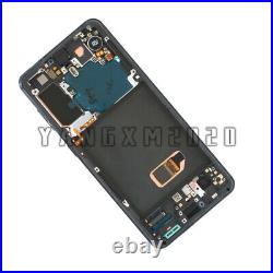 For Samsung Galaxy S21 SM-G990F SM-G991U G991B LCD Display Touch Screen Frame