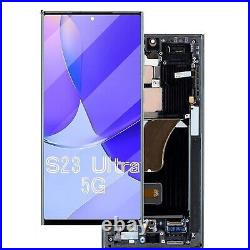 For Samsung Galaxy S23 Ultra S918B AMOLED LCD Touch Screen With Frame