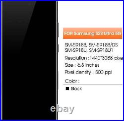 For Samsung Galaxy S23 Ultra S918U1 AMOLED LCD Touch Screen With Frame