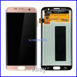 For Samsung Galaxy S7 Edge G935F LCD Display Touch Screen Rose Gold / Pink+Cover