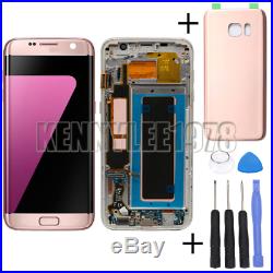 For Samsung Galaxy S7 Edge G935F LCD Display+Touch Screen +frame rose gold+cover