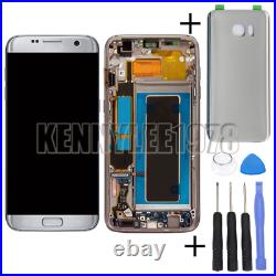 For Samsung Galaxy S7 Edge G935F LCD Display+Touch screen +frame silver+cover