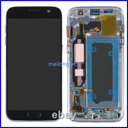 For Samsung Galaxy S7 G930F LCD Display Touch Screen Digitizer With Frame Black