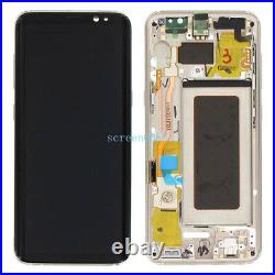 For Samsung Galaxy S8 G950F LCD Display Touch screen Digitizer gold+frame+cover