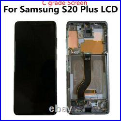 For Samsung S20+ S20 Plus LCD Display Screen Touch Glass Digitizer + Frame (C)