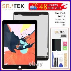 For iPad 6 Air 2 Screen Replacement A1566 A1567 LCD Display Touch Digitizer