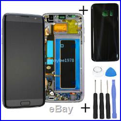 Für Samsung Galaxy S7 Edge SM-G935F LCD Display Touchscreen Rahmen schwarz+cover