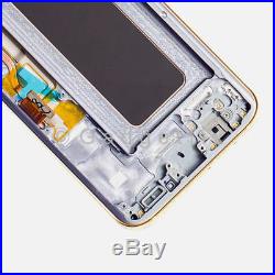 Gold LCD Screen Touch Screen Digitizer + Frame Replacement For Samsung Galaxy S8