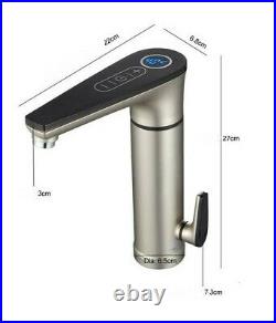 Instant 3kw Electric Hot Water Kitchen Tap Sink Mixer Touch Screen LCD Display