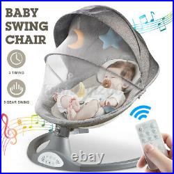 Kimbosmart Electric Baby Swing Chair LCD/touch withBluetooth Timer Mosquito Net