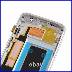 LCD Display Touch Screen With Frame For Samsung Galaxy S7 Edge G935F Silver OEM