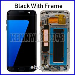 Lcd display touch screen+frame Per Samsung Galaxy S7 edge G935F nero+cover+tool