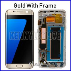 Lcd display touch screen+frame Per Samsung Galaxy S7 edge G935F oro+cover+tool