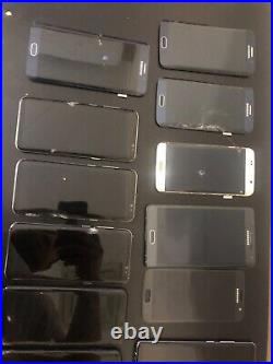 Lot of 19 Samsung Galaxy Screen LCDs S8, S6 edge, S6 active, note8 GOOD LCD