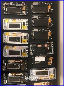 Lot of 19 Samsung Galaxy Screen LCDs S8, S6 edge, S6 active, note8 GOOD LCD