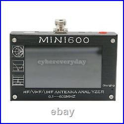 MAX600 HF/VHF/UHF Antenna Analyzer 0.1-600MHZ with 4.3-Inch TFT LCD Touch Screen