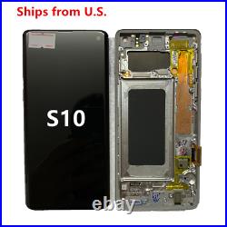 New For Samsung Galaxy S10 G973 SM-G973 LCD Display Touch Screen Digitizer Frame