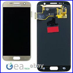 SAMSUNG Display LCD Originale + Touch Screen Per Galaxy S7 SM-G930F Oro Gold
