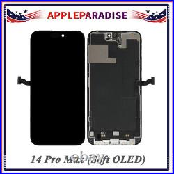 Soft OLED for iPhone 14 Pro Max LCD Screen Display Touch Screen Frame Assembly