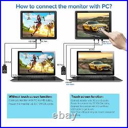 Touch Screen Monitor 12.3 LCD 1920 x 1280 Display DVI VGA HDMI For CCTV PS4 PS3