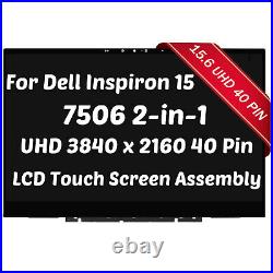UHD LCD Touch Screen Assembly for Dell Inspiron 15 7506 JVD83 0JVD83 B156ZAN03.5
