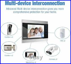 Video Doorbell with 2x Intercom Monitor 7 LCD Touch Screen Night Vision Camera