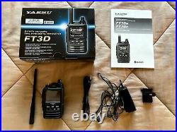Yaesu FT-3DR Color Touch Screen LCD HAM Radio UHF/VHF Box and Accessories